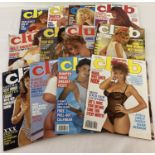 12 vintage issues of Paul Raymond's Club International, adult erotic magazine, from Volume 18.