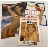 3 1980's colour spiral bound adult erotic calendars from Penthouse, The Sun & The Star.