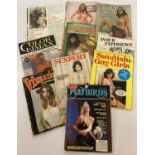 10 vintage pocket sized adult erotic magazines.