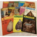 14 vintage 1970's issues of Kingsize, adult erotic magazine.