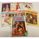 9 assorted adult erotic magazines, in very good condition, to include Playboy.