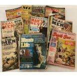 46 vintage 1970's Men's Pulp Fiction magazines.