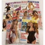 10 assorted vintage Mayfair; Entertainment for Men magazine.