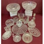 A collection a vintage glass and lead crystal. To include fruit bowls dishes, plate sand vases. …