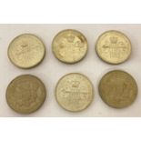 4 x 1994 Bank Of England Tercentenary £2 coins together with 2 x 1986 Commonwealth Games Scottish…