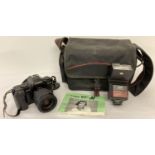 A Canon EF-M camera with 35-80mm lens, instructions and carry strap. Together with a Cobra 440AF …