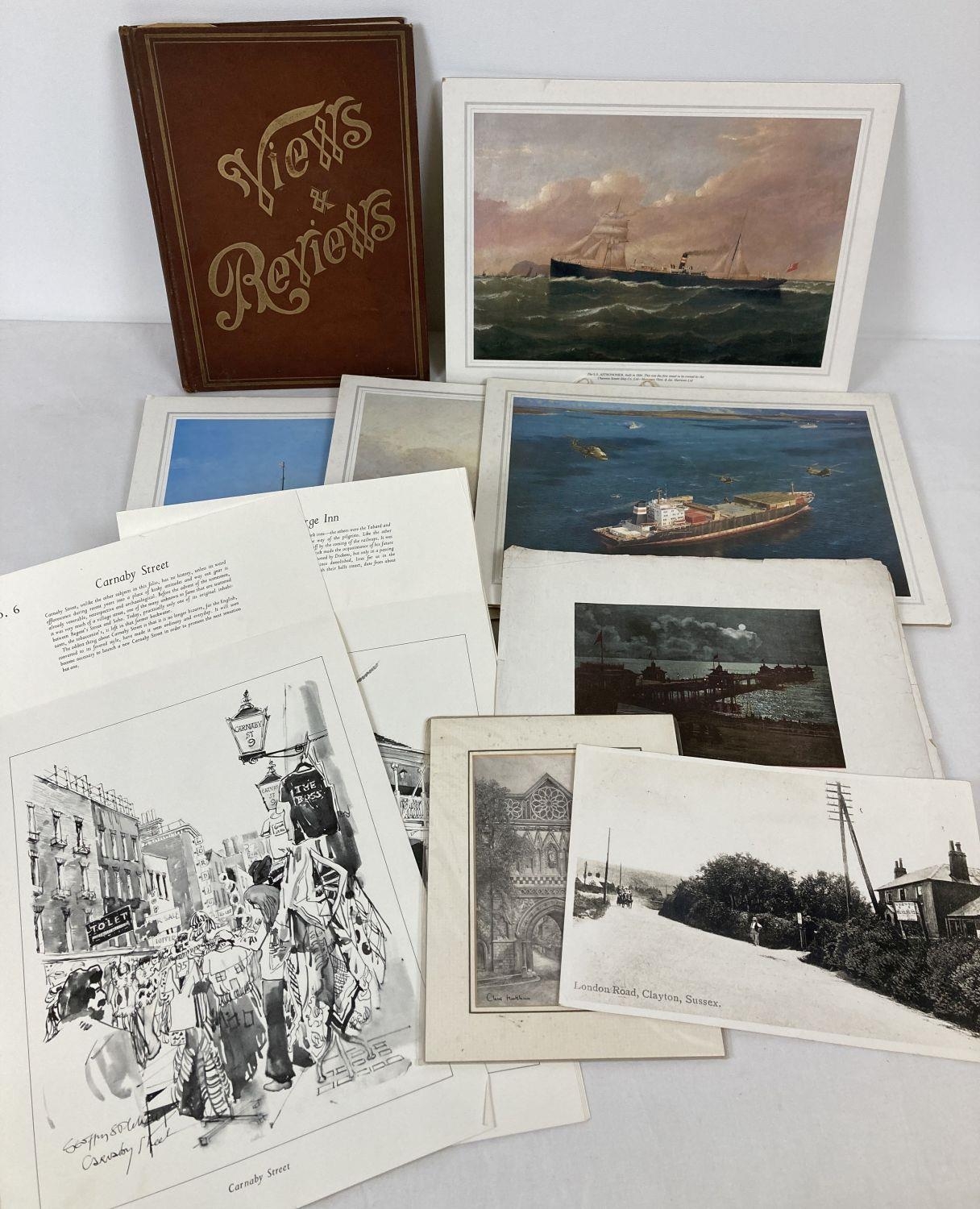 A collection of assorted vintage pictures & prints. To include: "My London" Folio of drawings by …