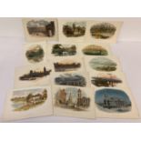 A collection of 14 coloured plates by C. Wilkinson depicting British & Australian places of histo…
