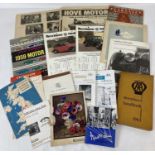 A collection of assorted vintage ephemera relating to motoring, migration and more. To include: s…
