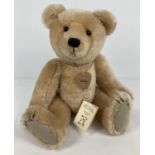 A 1996 collectors "Only Natural" blonde mohair plush teddy bear "Bobby" by Mary Holden. Complete