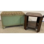 An Art Deco medium oak side/occasional table with under shelf.