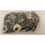 A sealed bag of mixed modern costume jewellery to include statement necklaces and bracelets.