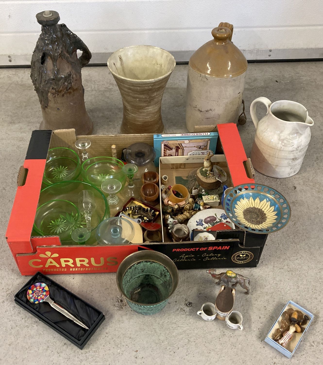A collection of assorted ceramics and various misc. items.