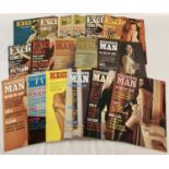 17 vintage 1960's & 70's issues of Exclusive and Exclusive Man, adult erotic magazines.