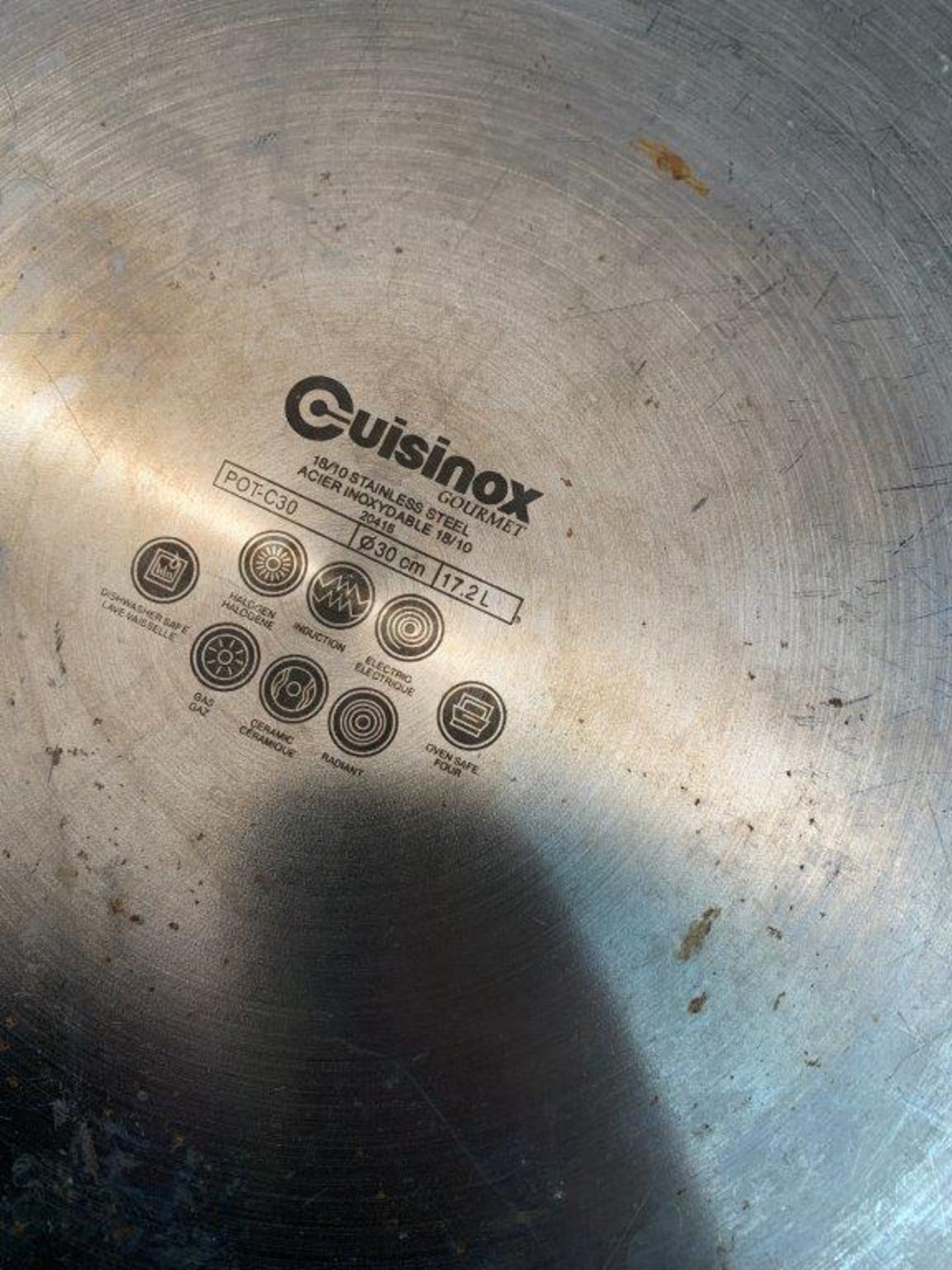 Chaudron et couvercle CUISINOX # POT-30 - 17.2 litre - Image 2 of 2