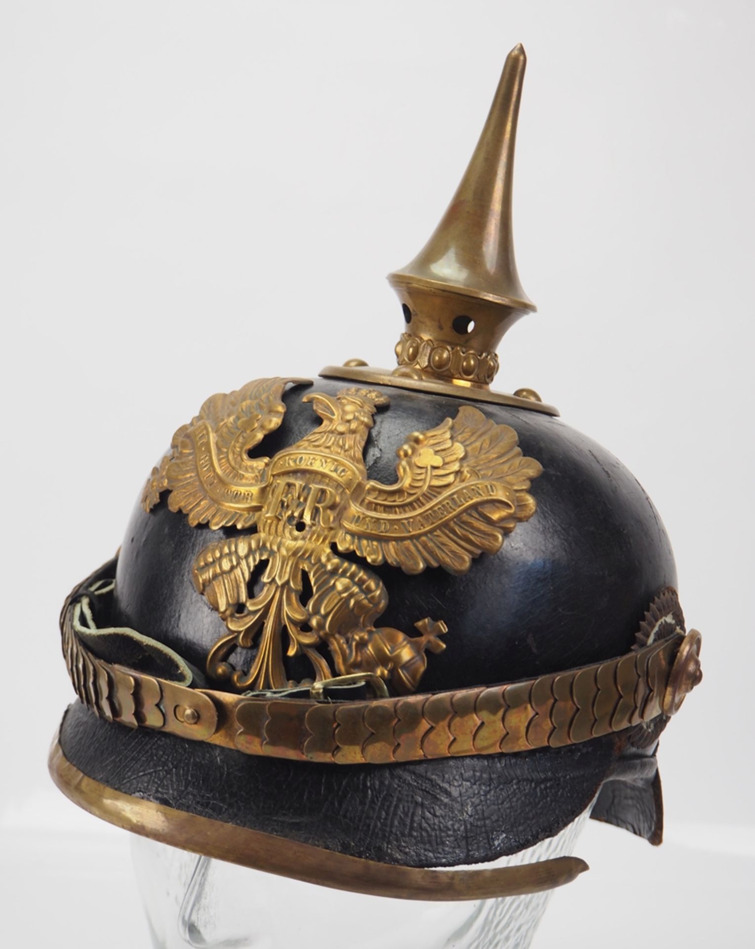 Preussen: Pickelhaube für Mannschaften der Infanterie.