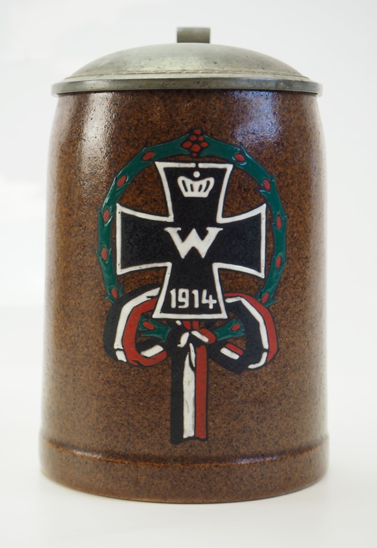 Deutsches Reich: Erinnerungskrug - Eisernes Kreuz 1914.