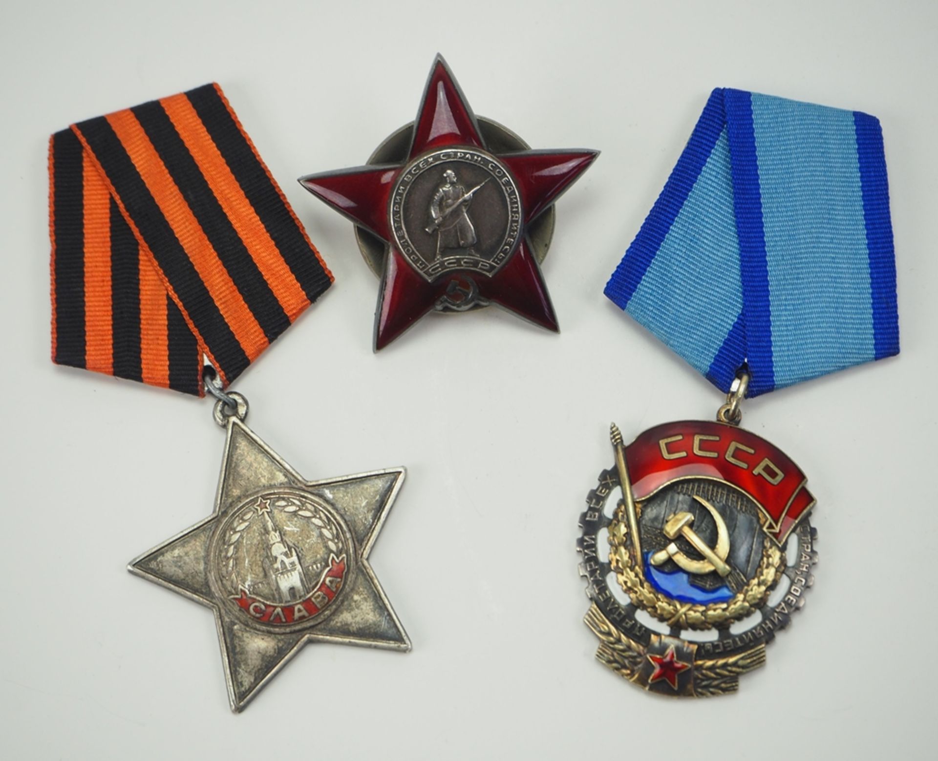 Sowjetunion: Nachlass mit 3 Auszeichnungen.