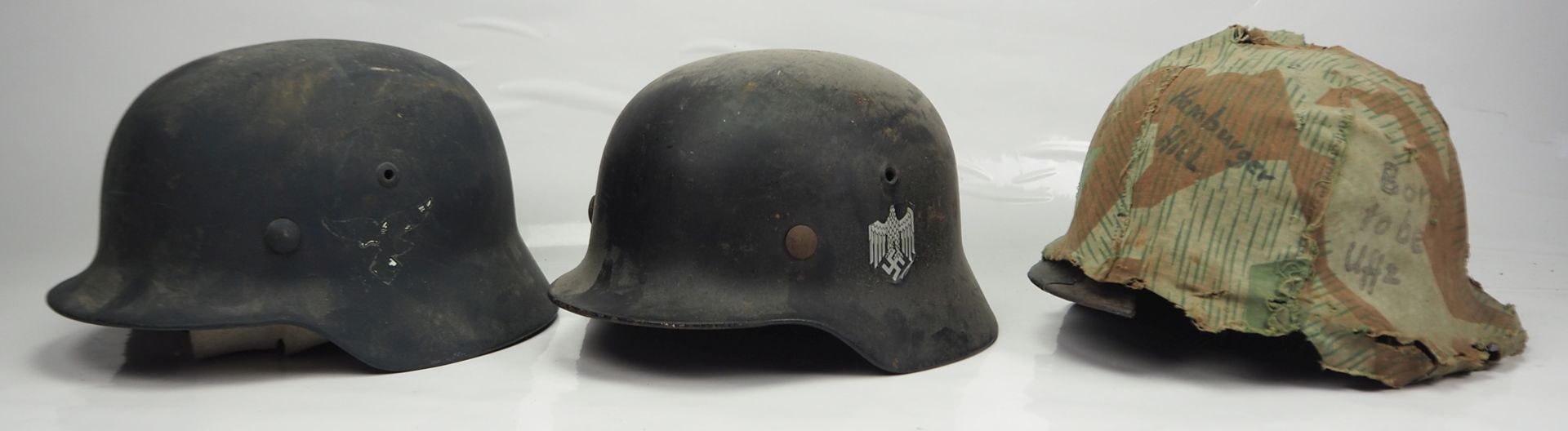 3. Reich: Stahlhelm - 3 Exemplare.