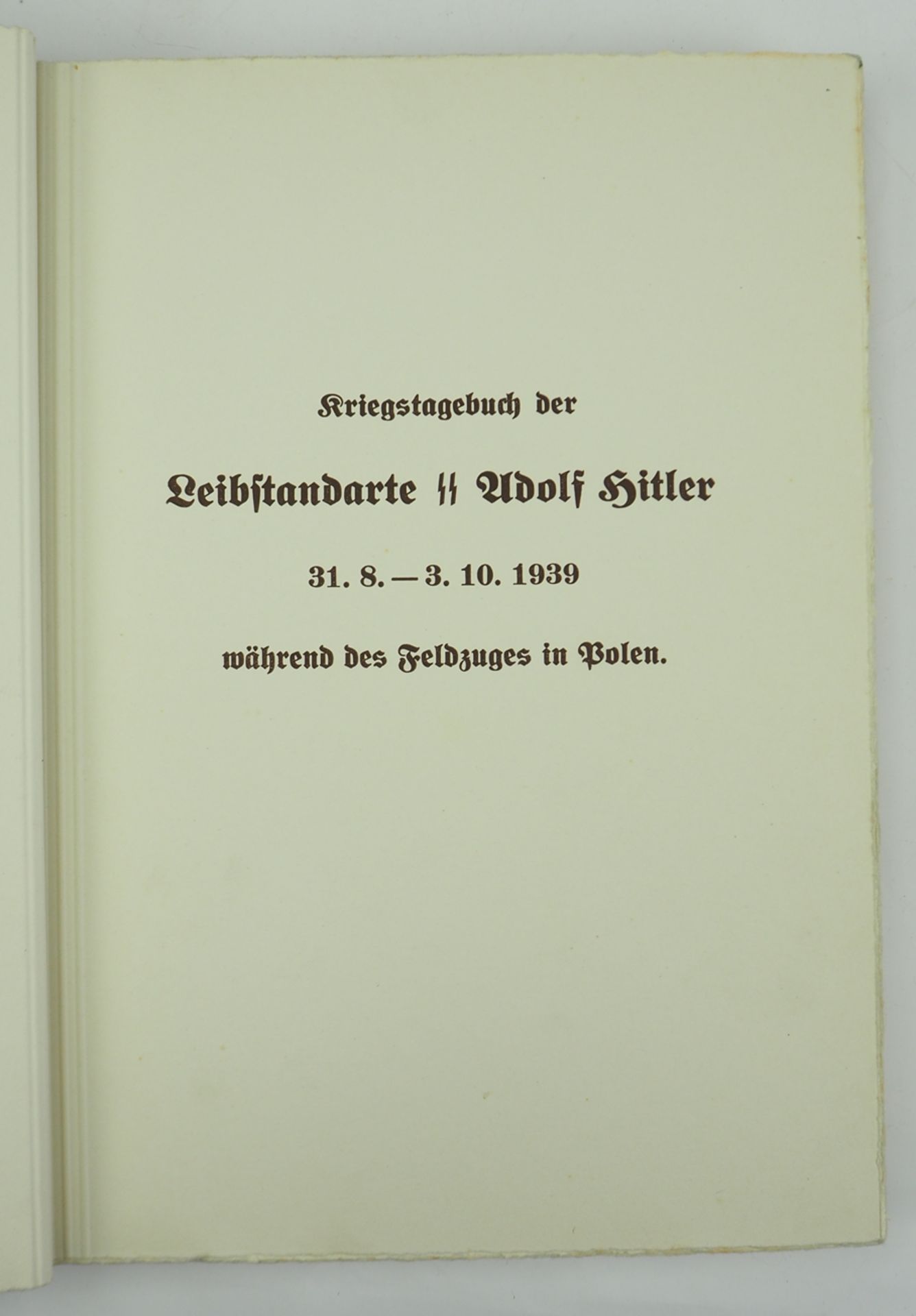 Kriegstagebuch der Leibstandarte SS Adolf Hitler - 31.8-3.10.1939 während des Feldzuges in Polen. - Image 4 of 8