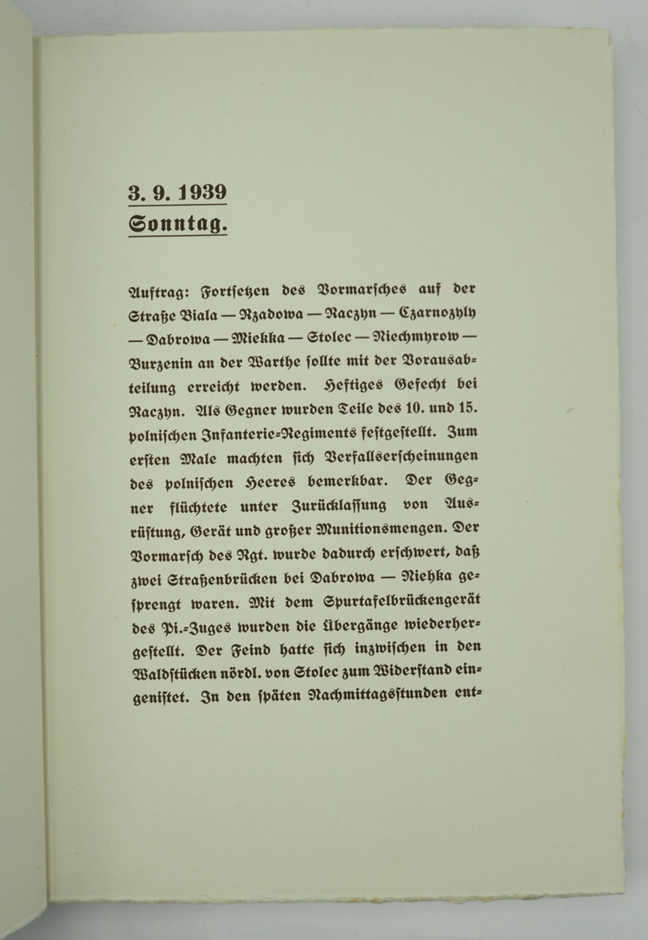 Kriegstagebuch der Leibstandarte SS Adolf Hitler - 31.8-3.10.1939 während des Feldzuges in Polen. - Image 6 of 8
