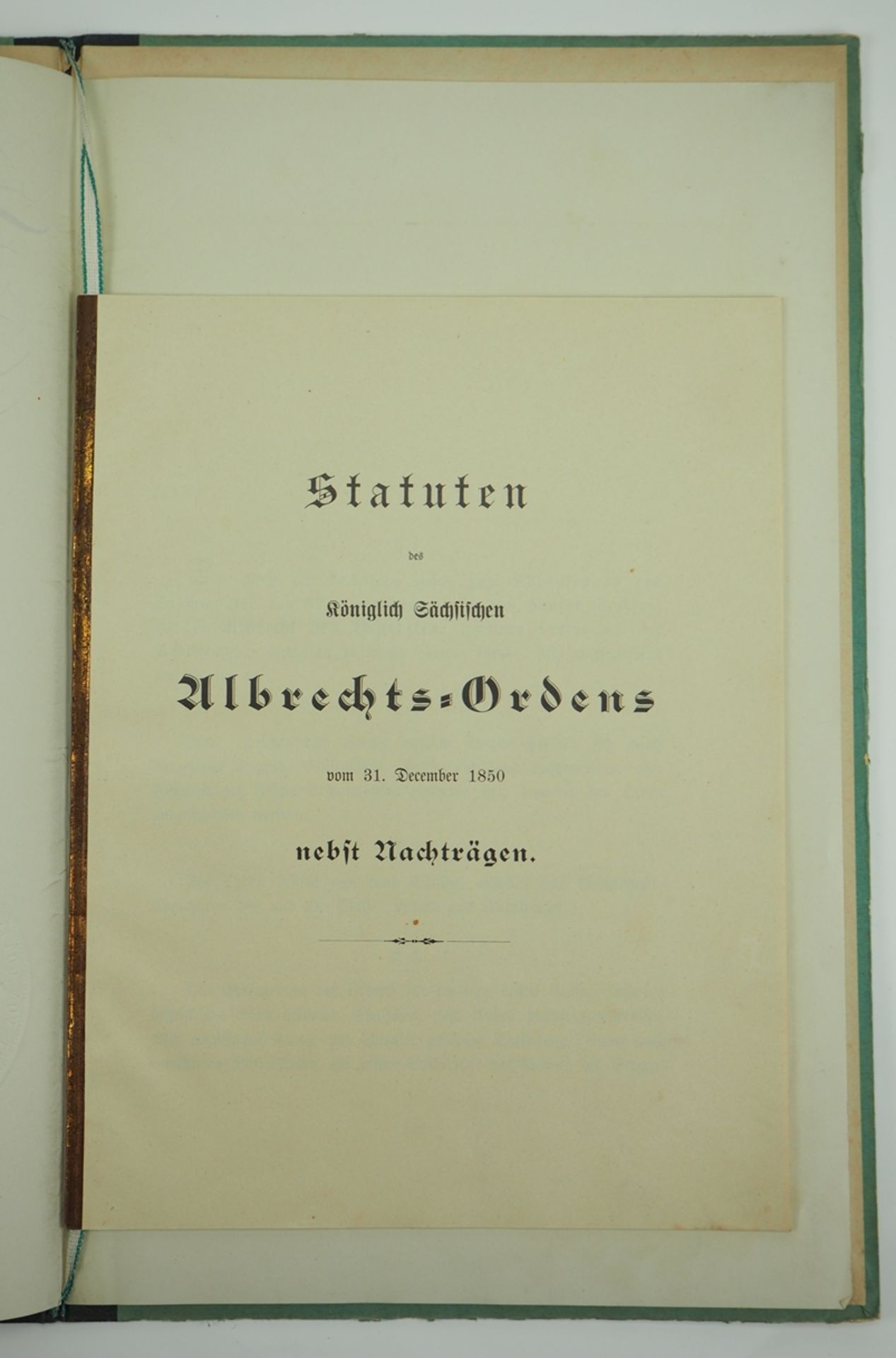 Sachsen: Albrechtskreuz Urkunde für einen Ober-Telegraphenassistenten in Freiburg. - Image 2 of 2
