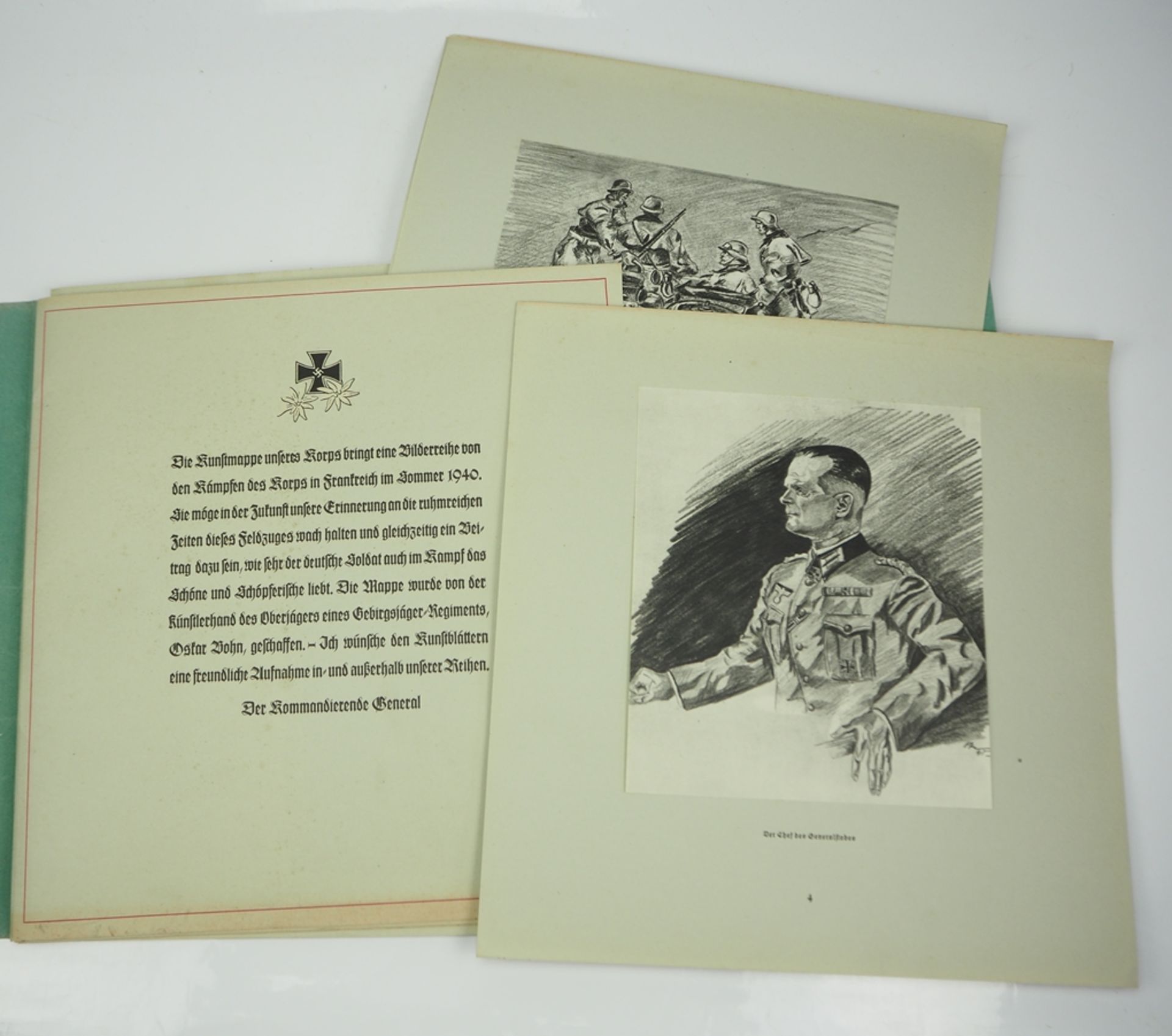 Unser Alpenkorps in Frankreich - Kunstmappe. - Image 2 of 2