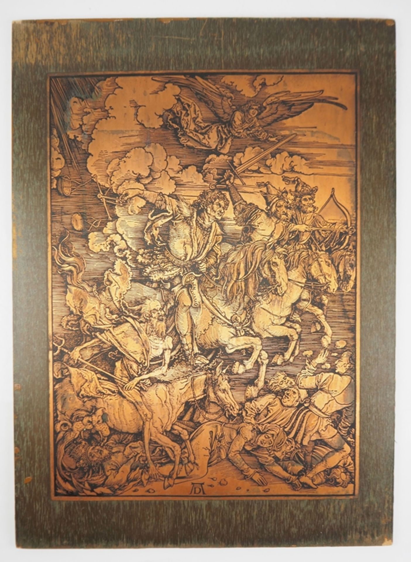 Kupferplatte 'Die Vier Apokalyptischen Reiter' nach Albrecht Dürer.