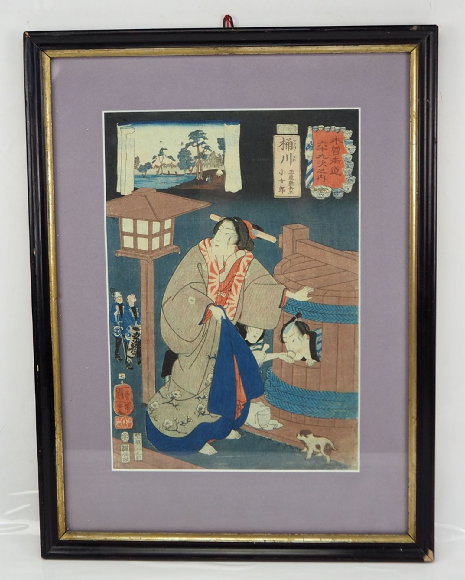 Utagawa Kuniyoshi: Japanischer Farbholzschnitt. - Image 2 of 3