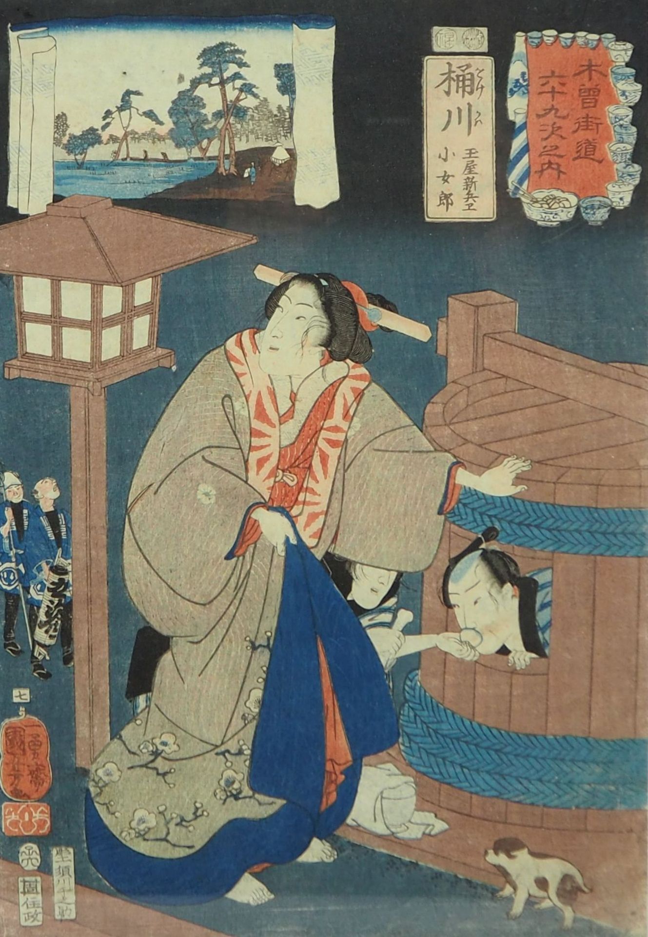 Utagawa Kuniyoshi: Japanischer Farbholzschnitt.