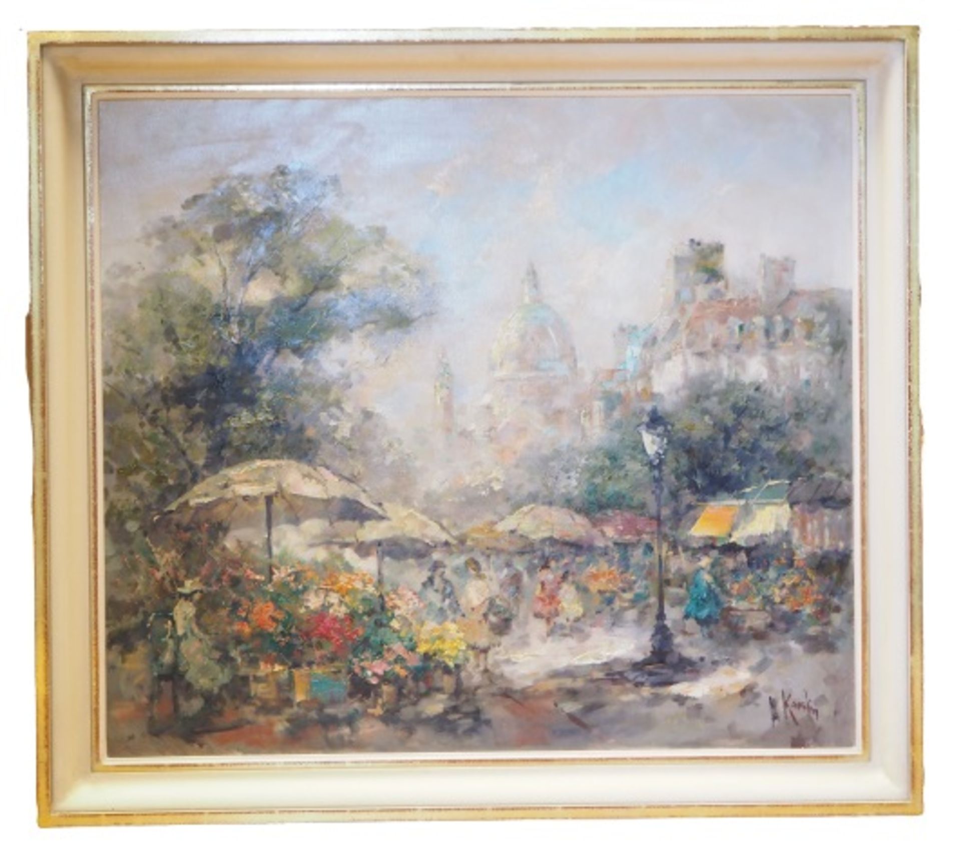 Alexander Kardin: Blumenmarkt. - Image 2 of 4