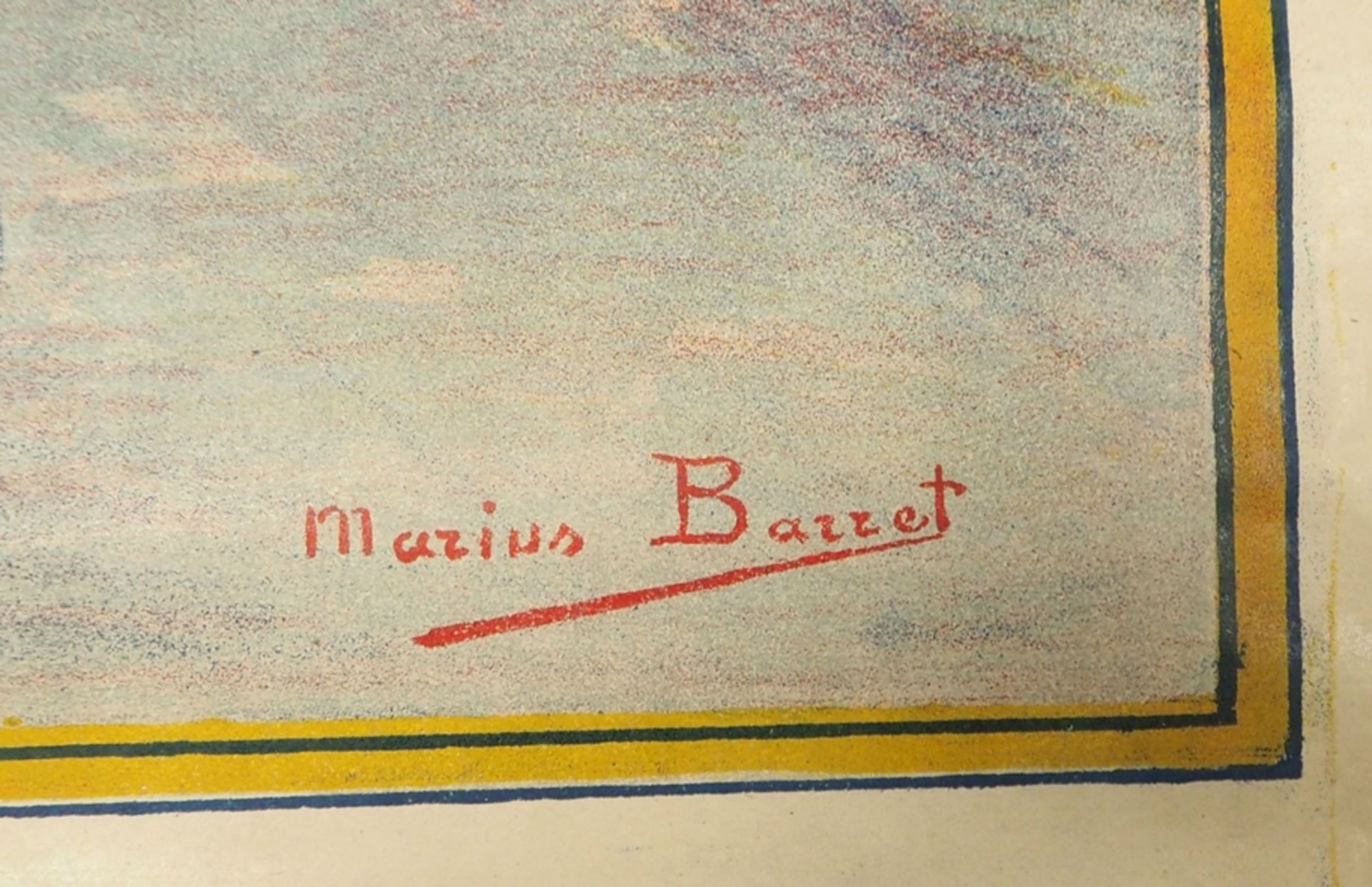Marius Barret: Poster des Theaterstückes 'Mourette'. - Image 2 of 2