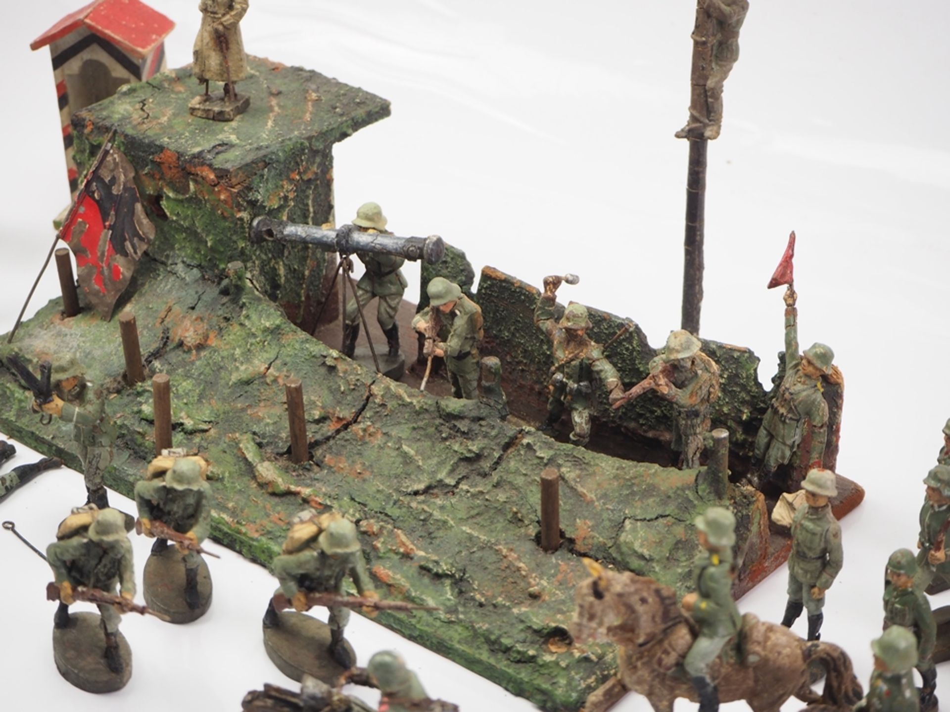 Elastolin: Wehrmacht Figuren und Diorama.