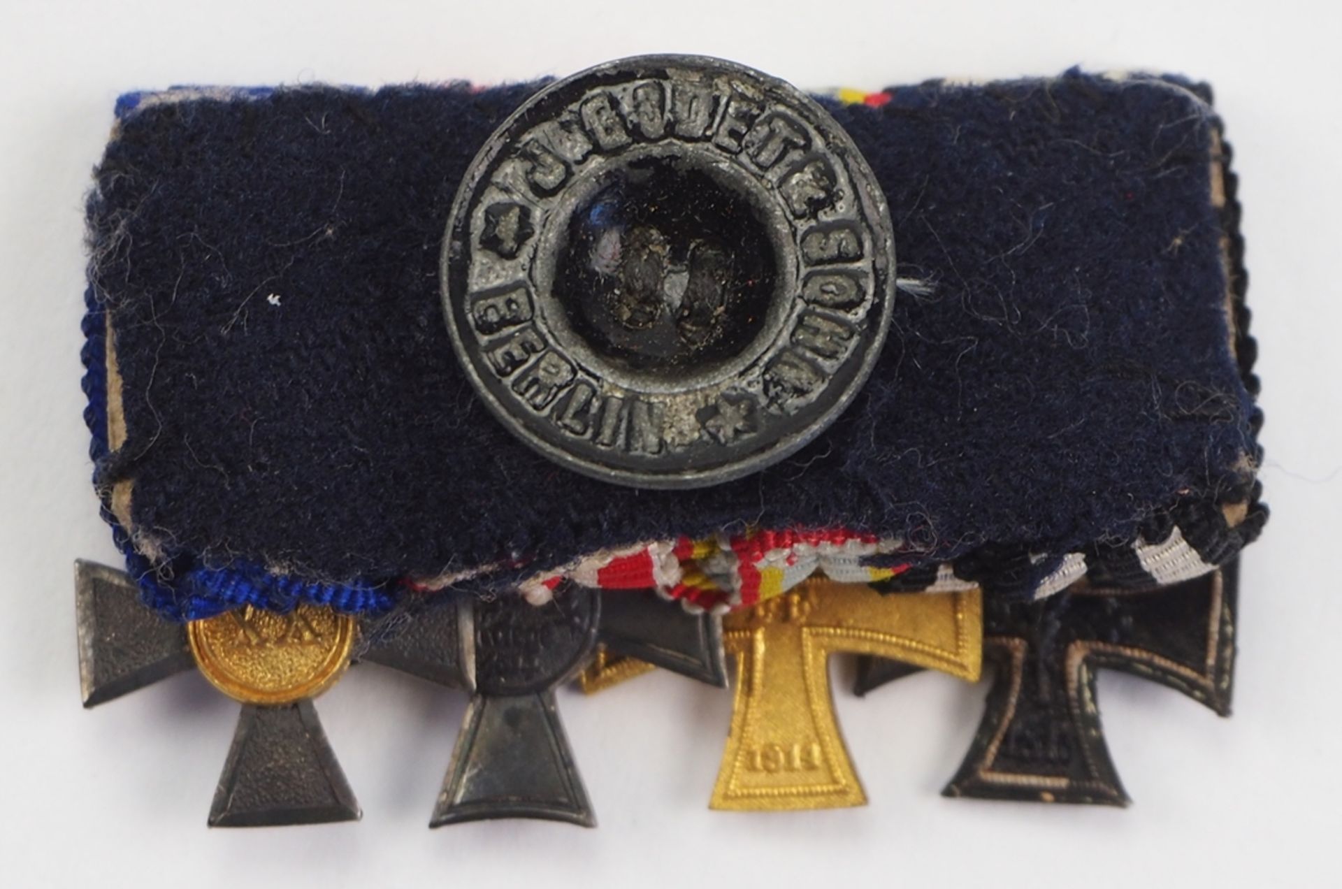 Mecklenburg-Schwerin: Miniatur-Schnalle eines Landwehr-Offiziers mit 4 Auszeichnungen. - Image 3 of 3