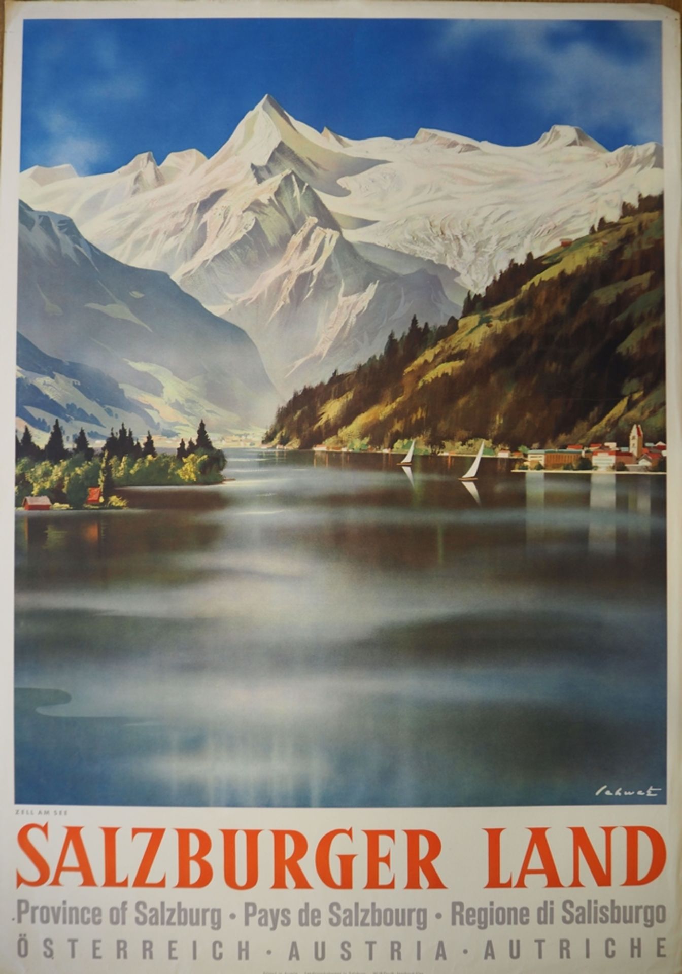 Werbeplakat: Österreich Salzburger Land.