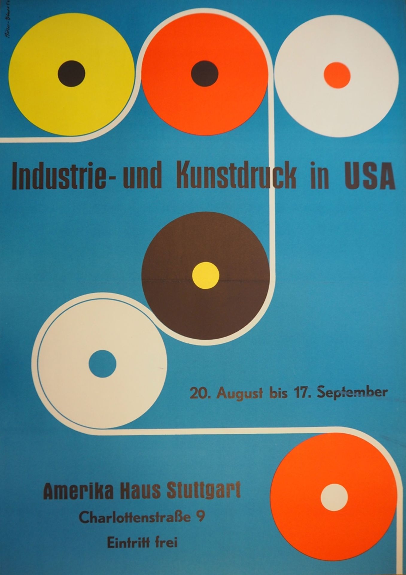 Werbeplakat: Amerika Haus Stuttgart.