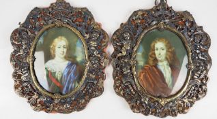 Maes, Nicolaes: 2 Porträts aus dem Jahre 1666.