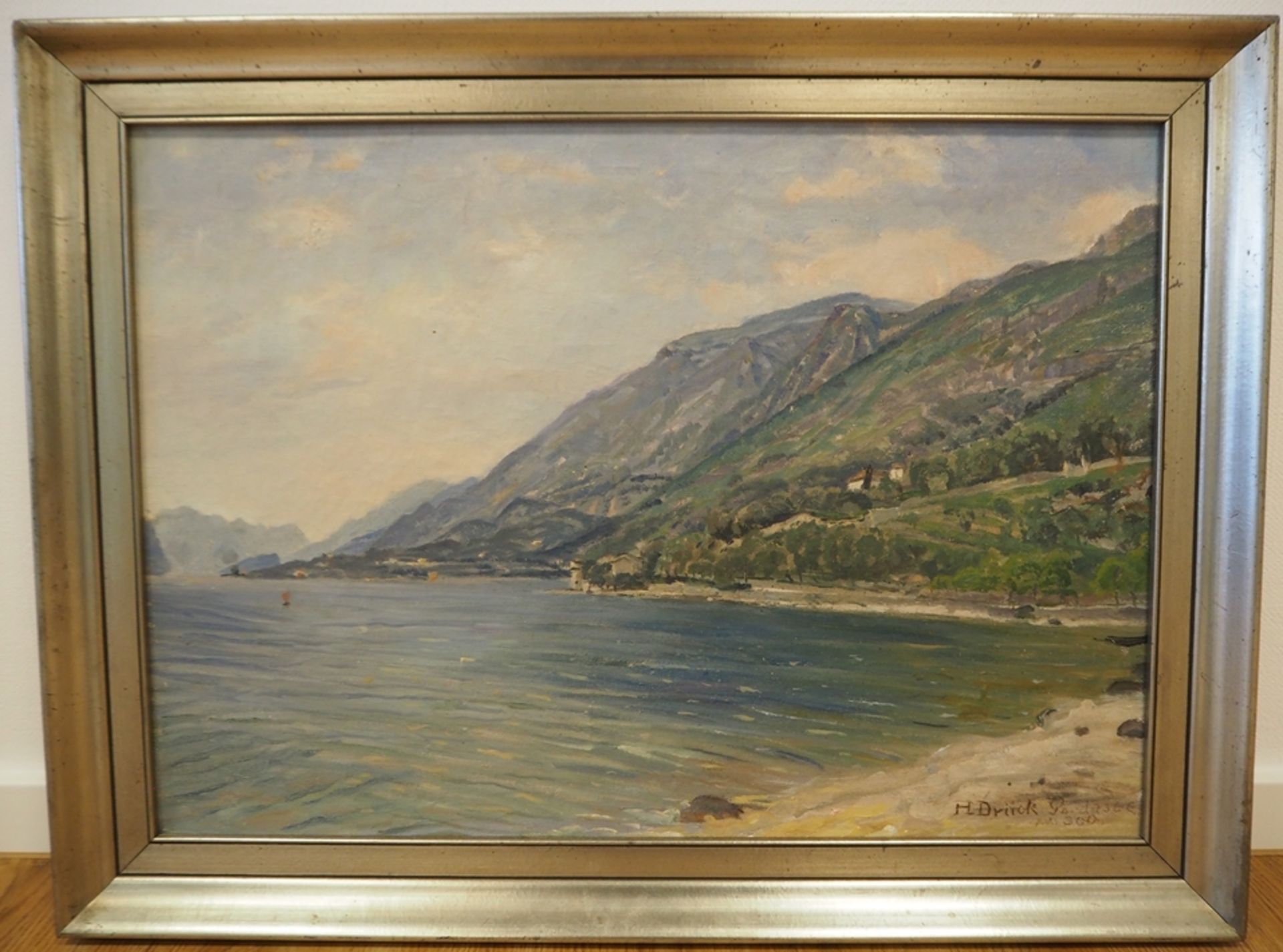 Drück, Hermann: Blick auf den Gardasee. - Image 2 of 4