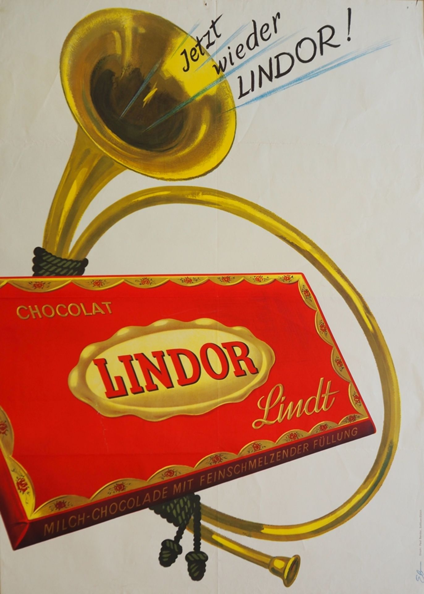 Werbeplakat: Lindt Lindor Chocolat.