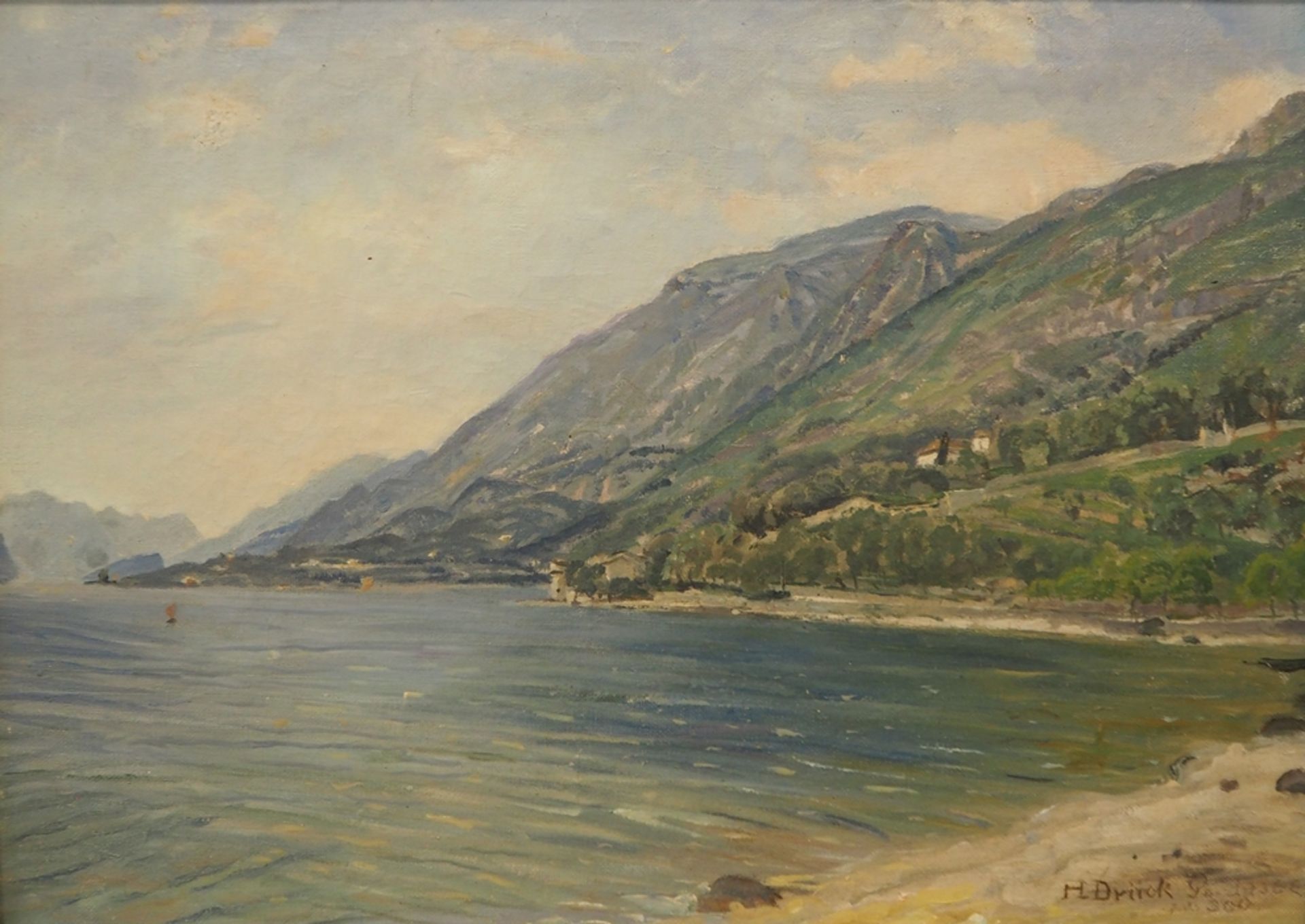 Drück, Hermann: Blick auf den Gardasee.