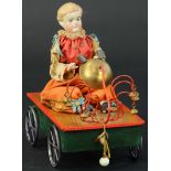 BISQUE HEAD DOLL BELL TOY