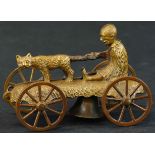 BOY PULLING CAT TAIL BRASS PATTERN