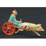 MEIER CLOWN AND PIG PENNY TOY