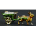 RABBIT PULLING CART PENNY TOY