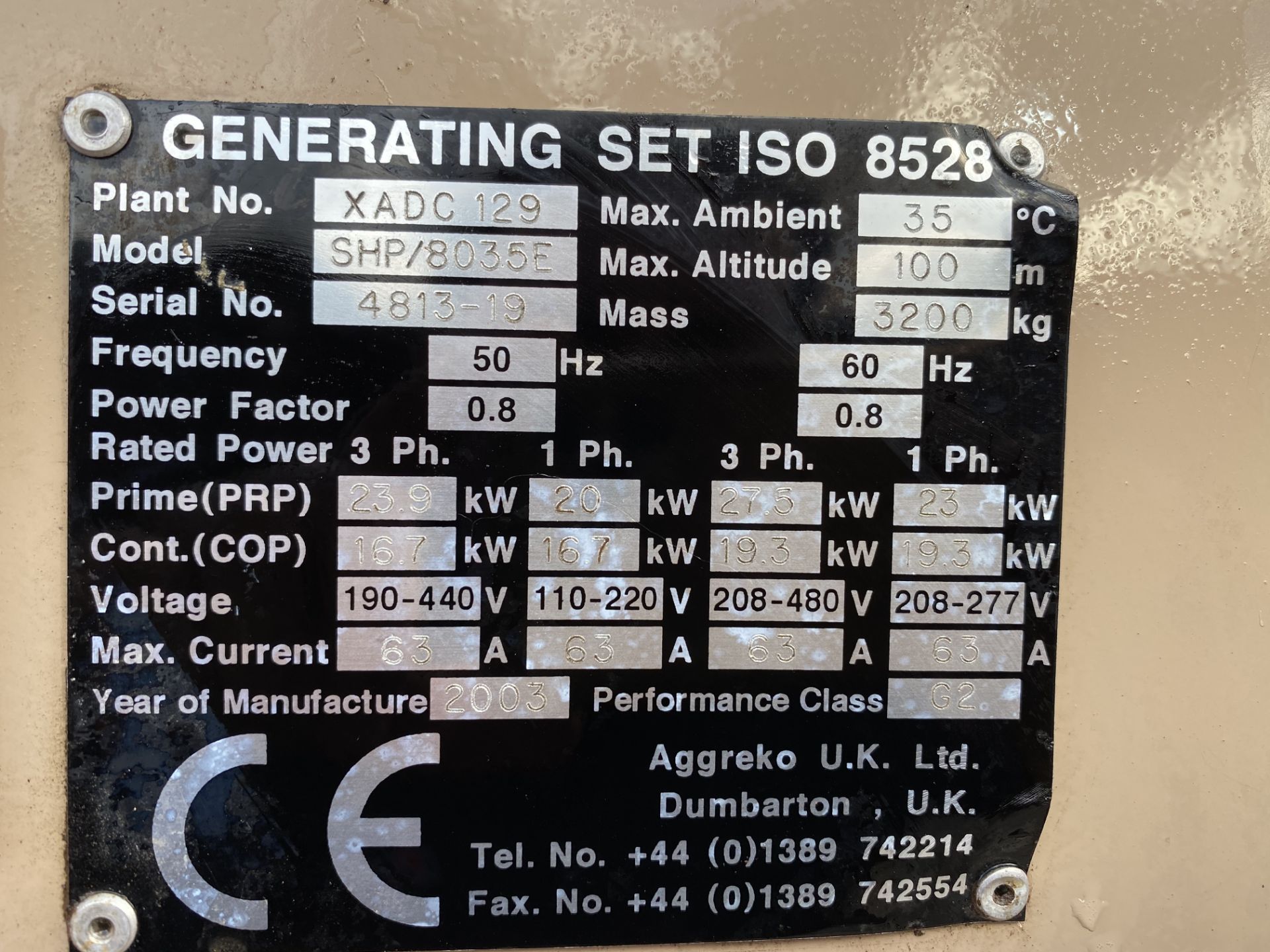 Aggreko SHP/8035E Silent Diesel Generator - Image 7 of 7