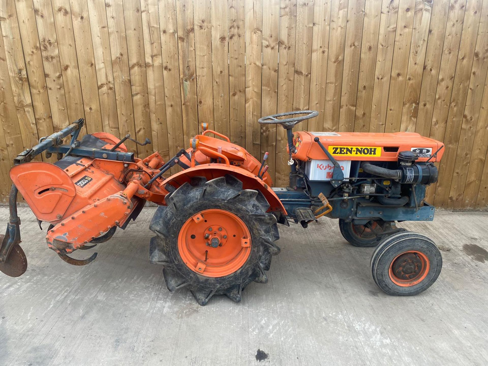 KUBOTA XB7000E COMPACT TRACTOR AND ROTOVATOR LOCATION CO DURHAM .