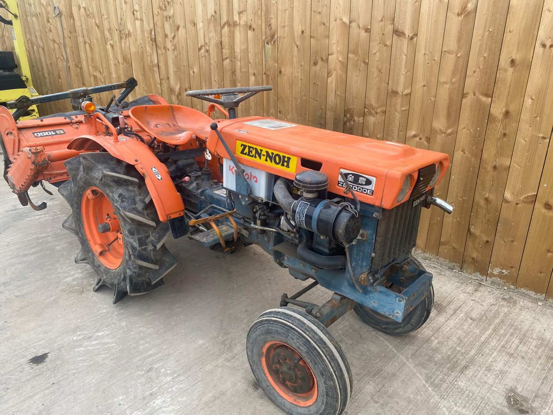 KUBOTA XB7000E COMPACT TRACTOR AND ROTOVATOR LOCATION CO DURHAM . - Image 4 of 4