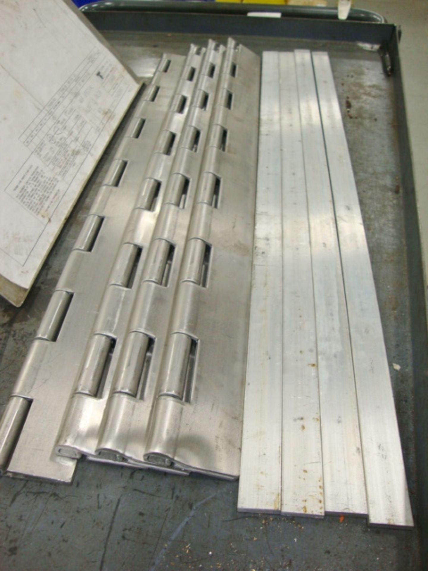 Lot of Aluminum Job Stand, Aluminum Hinges and Stock - Image 2 of 3