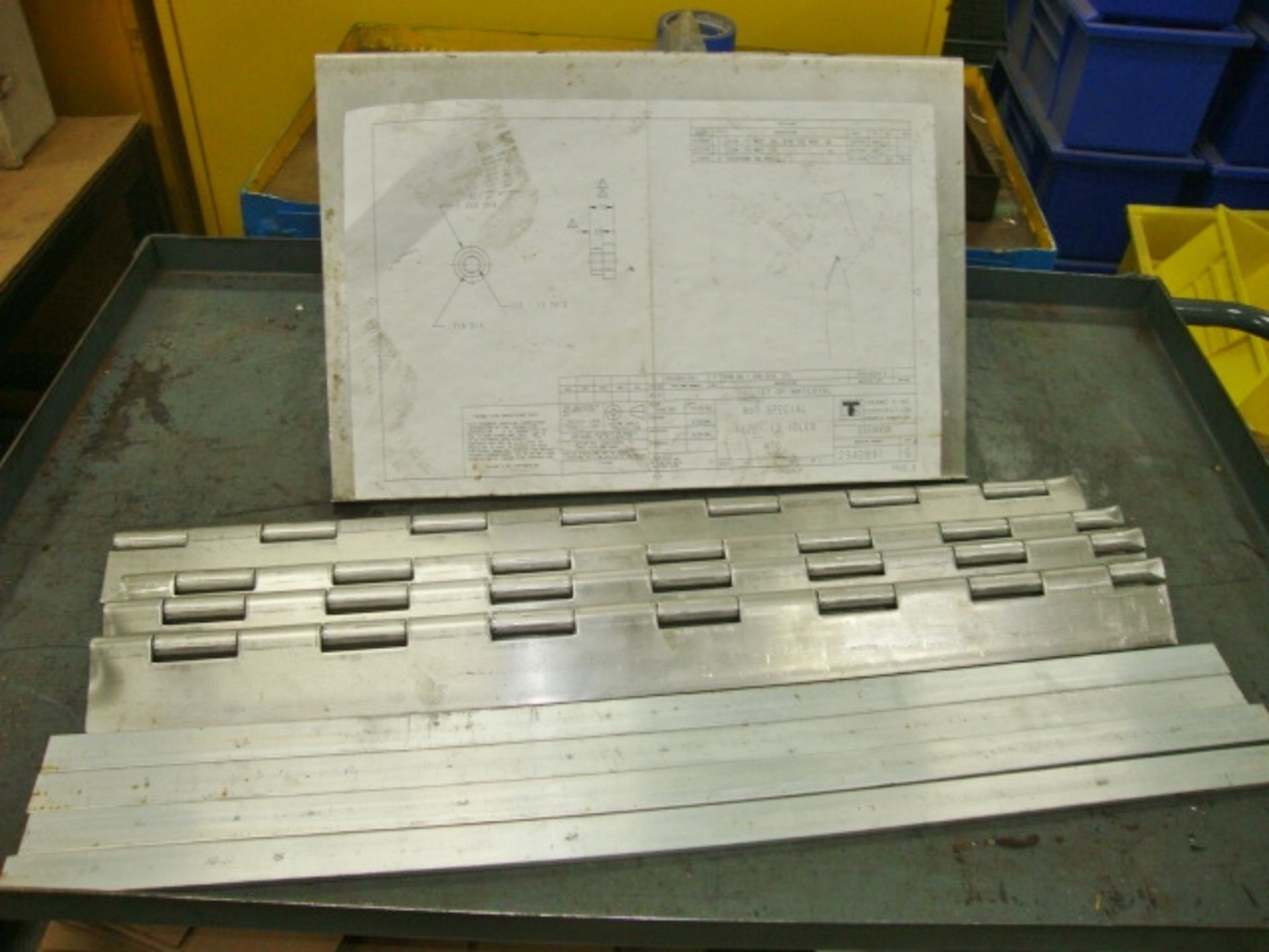 Lot of Aluminum Job Stand, Aluminum Hinges and Stock