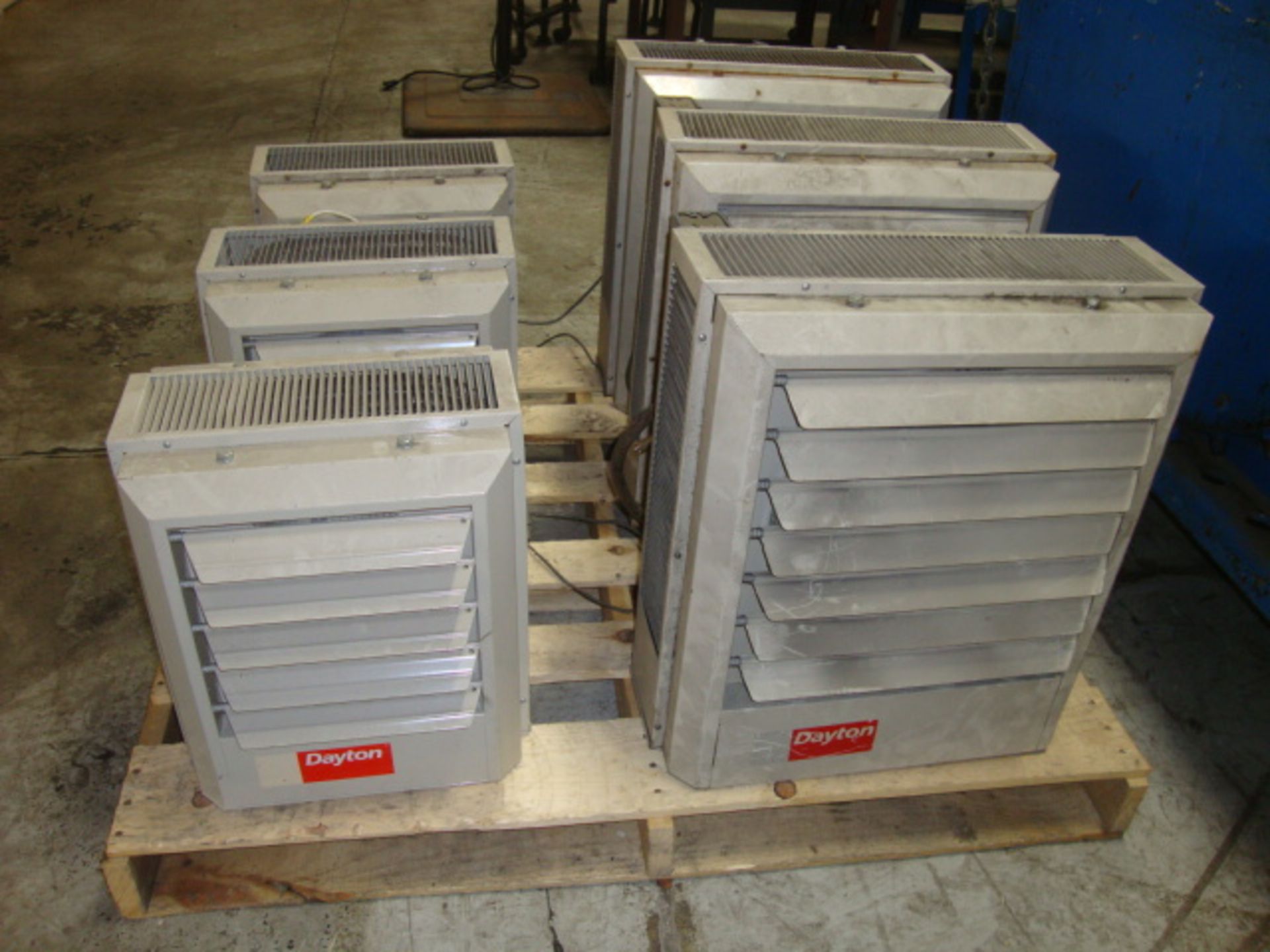 Lot of 6 Dayton Electric Heaters, 3 Model 3UF87 and 3 Model # 2YU63, 480V, 3ph